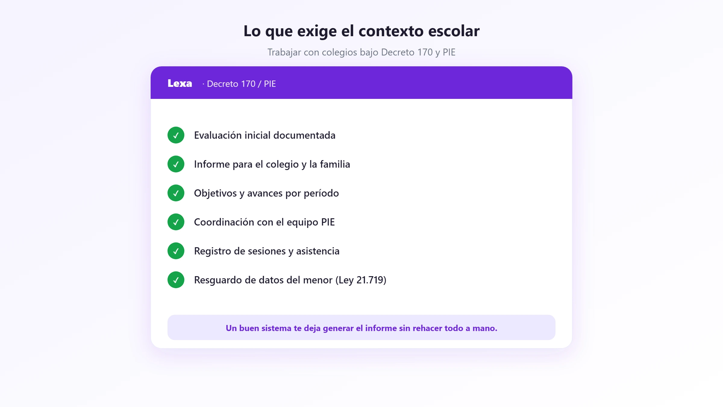 Lo que exige trabajar con colegios bajo Decreto 170 y PIE