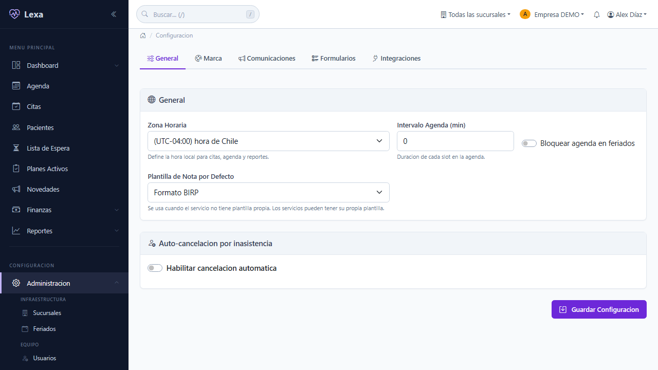 Configuración